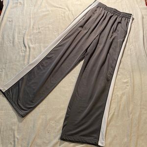 RBK Gray,White,Black Trim Sweatpants,Ankle Zippers,Size M,2 side Pockets